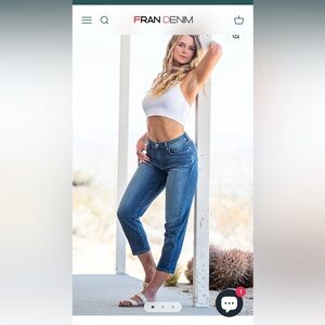Fran Denim Jamie crop jeans. Size 24. Made in the USA 🇺🇸